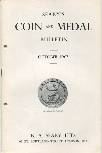 Seaby's Coin and Medal Bulletin for October 1963