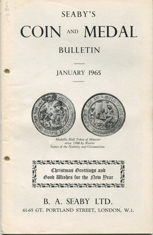 Seaby's Coin and Medal Bulletin for January 1965