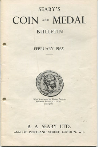 Seaby's Coin and Medal Bulletin for February 1965