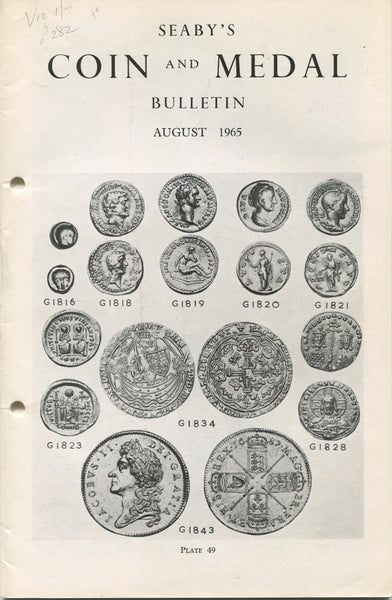 Seaby's Coin and Medal Bulletin for August 1965