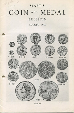 Seaby's Coin and Medal Bulletin for August 1965