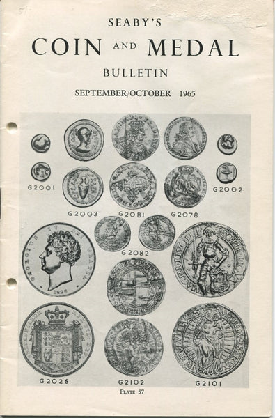Seaby's Coin and Medal Bulletin for September and October 1965