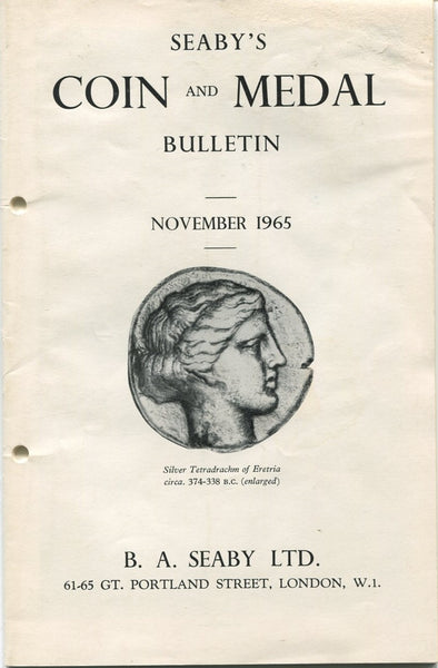 Seaby's Coin and Medal Bulletin for November 1965