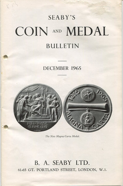 Seaby Seaby's Coin & Medal Bulletin, December 1965 - RP Coins