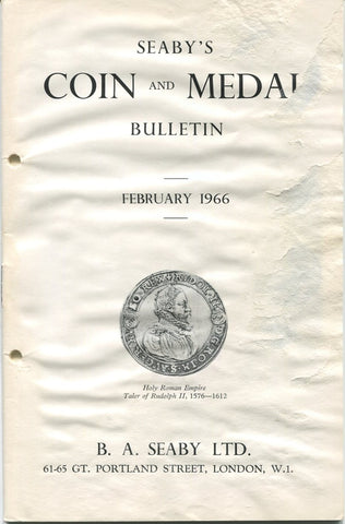 Seaby's Coin and Medal Bulletin for February 1966