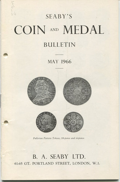 Seaby's Coin and Medal Bulletin for May 1966