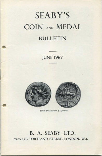 Seaby's Coin and Medal Bulletin for June 1967