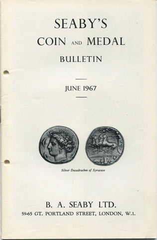 Seaby's Coin and Medal Bulletin for June 1967