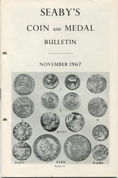 Seaby's Coin and Medal Bulletin for November 1967
