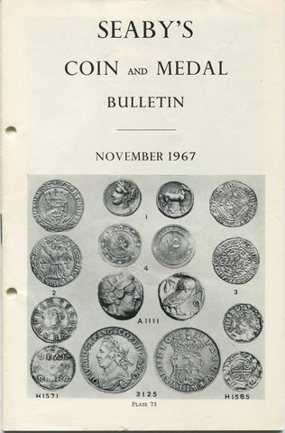 Seaby's Coin and Medal Bulletin for November 1967