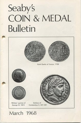 Seaby's Coin and Medal Bulletin for March 1968