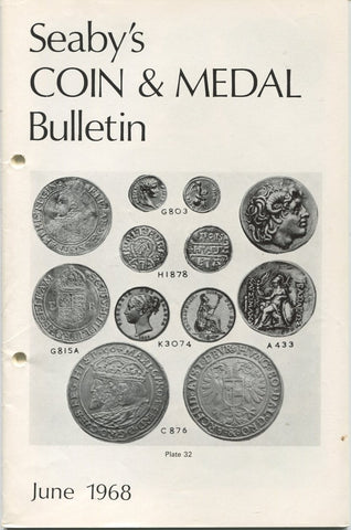 Seaby's Coin and Medal  Bulletin for June 1968