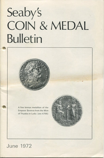 Seaby's Coin and Medal Bulletin for June 1972