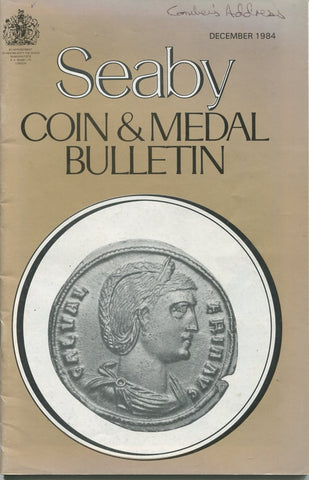 Seaby's Coin and Medal Bulletin for December 1984
