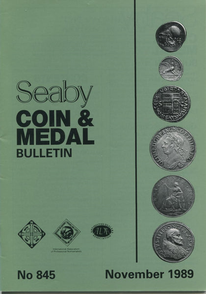 Seaby's Coin and Medal Bulletin for November 1989