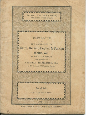 Sotheby 3rd April 1914, Hazeldine