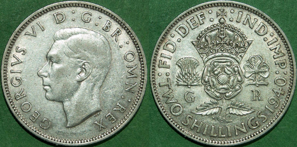 George the Sixth 1940 florin coin