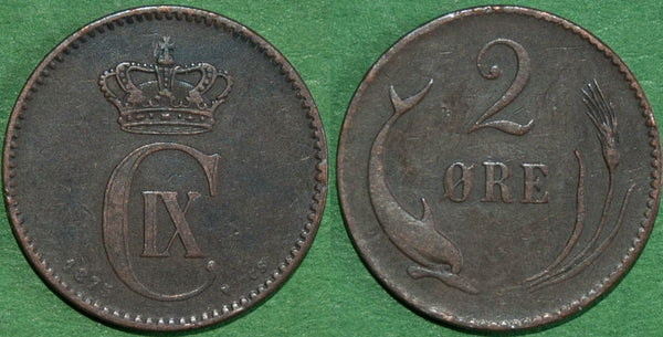 Denmark 1875 Two Ore