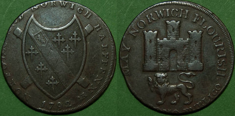Norwich 1792 Halfpenny Token, DH15