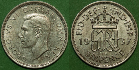 1937 Sixpence