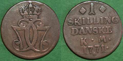 Denmark 1771 One Skilling