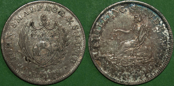 1812 Leeds Shilling Token, J Smalpage & S Lumb