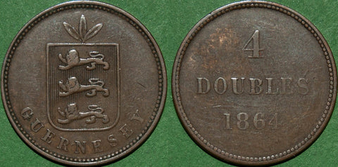 Image of a Guernsey 4 doubles coin