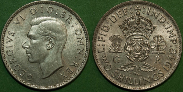 Image of a George the Sixth florin coin