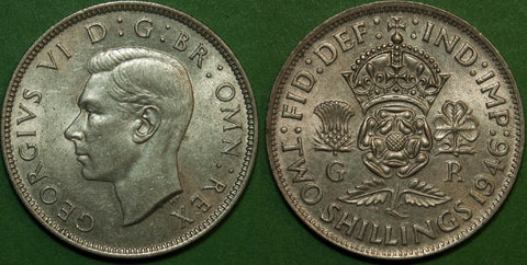 Image of a George the Sixth florin coin
