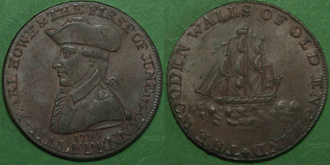 1795 Hampshire Token, Earl Howe. DH30a