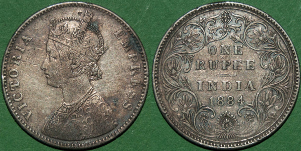 India 1884B Rupee