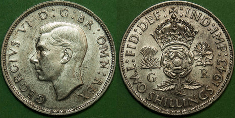 Image of a George the Sixth florin coin