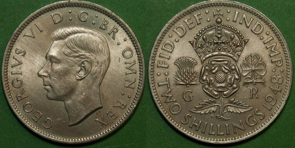 Image of a George the Sixth florin coin