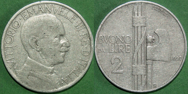 Italy 1927R Two Lire