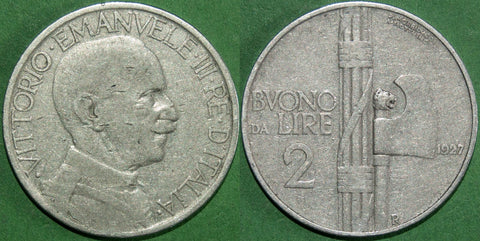 Italy 1927R Two Lire