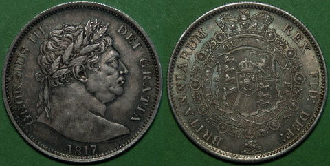 1817 Halfcrown, Large Head