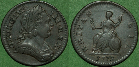 Image of a 1773 farthing coin