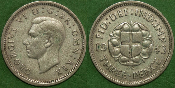 1943 Silver Threepence
