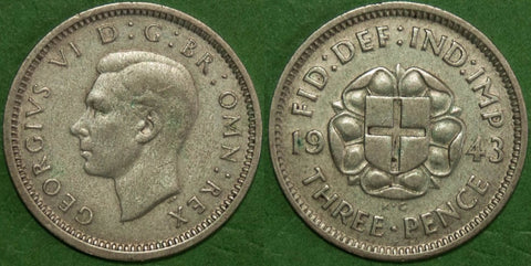 1943 Silver Threepence