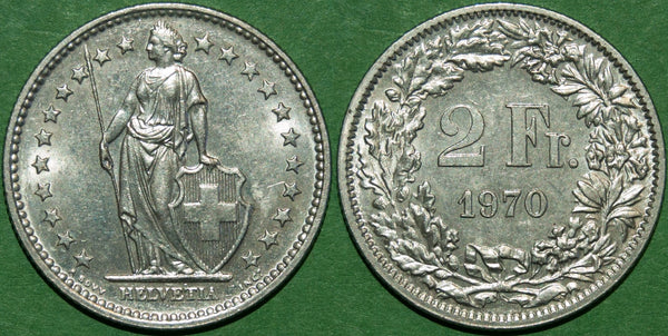 Switzerland 1970 Two Francs