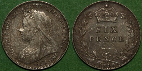 1899 Sixpence