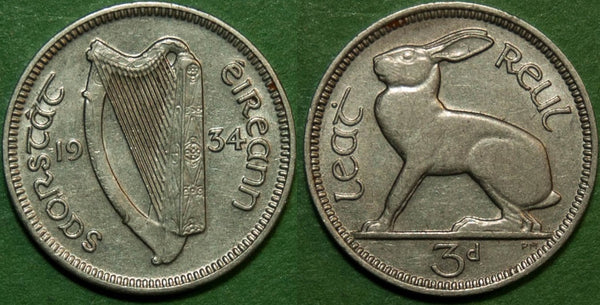 Ireland 1934 Threepence