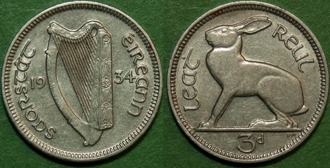 Ireland 1934 Threepence