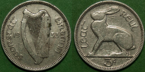 Ireland 1933 Threepence