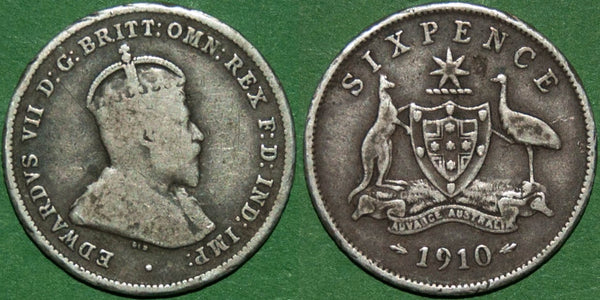 Australia 1910 Sixpence