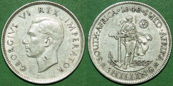 Image of a South Africa shilling coin