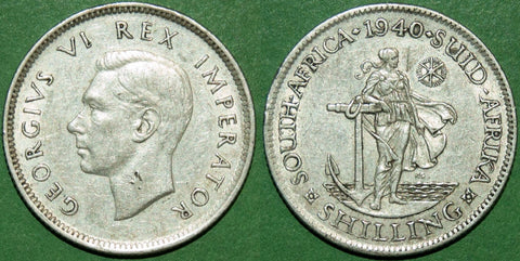Image of a South Africa shilling coin