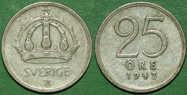 Sweden 1943 Twenty Five Ore