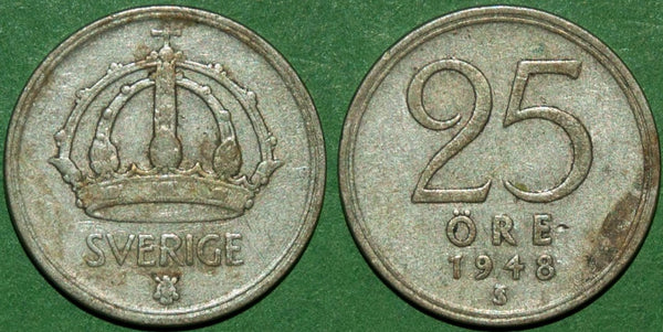 Sweden 1948 Twenty Five Ore