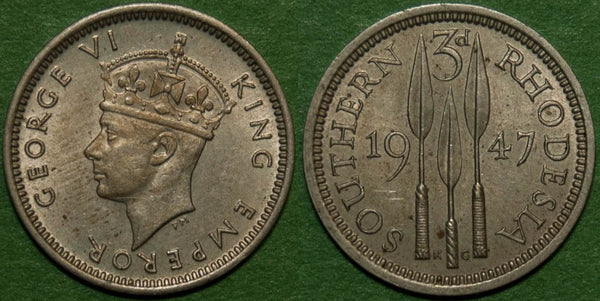 Image of a Southern Rhodesia threepence coin